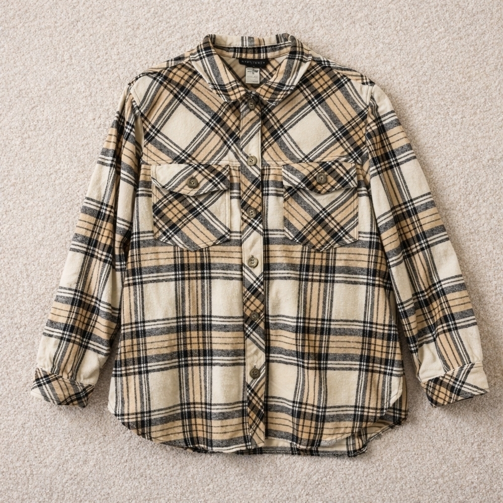 NWOT Anthropologie Sanctuary Girlfriend Utility Shirt Jacket In Toffee